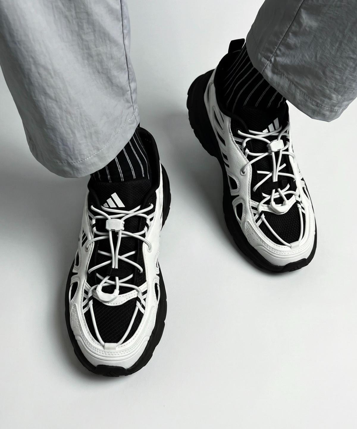 Adidas XLG Fin Pulse Sandal White Black LA1995 | Loftygoods