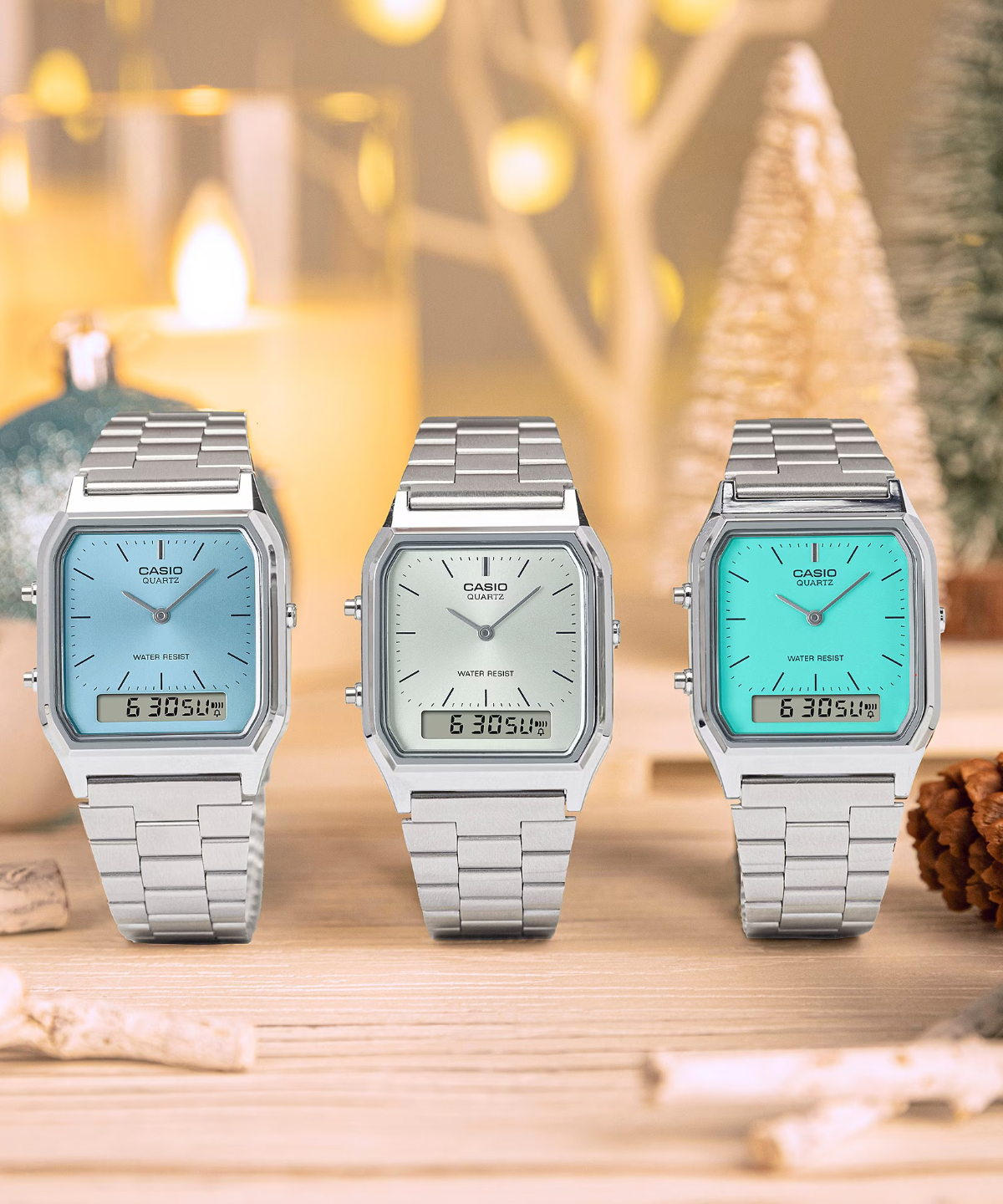 CASIO AQ-230A-2A2 銀色Tiffany藍錶面| Loftygoods