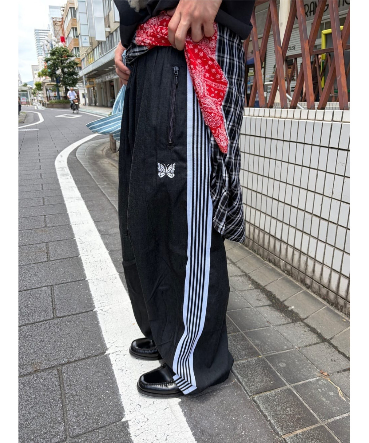 【タグ付き】Needles Track Pant FREAK'S STORE別注 日本別注Needles × FREAK'S STORE H.D. Track Pant 6oz Denim Black