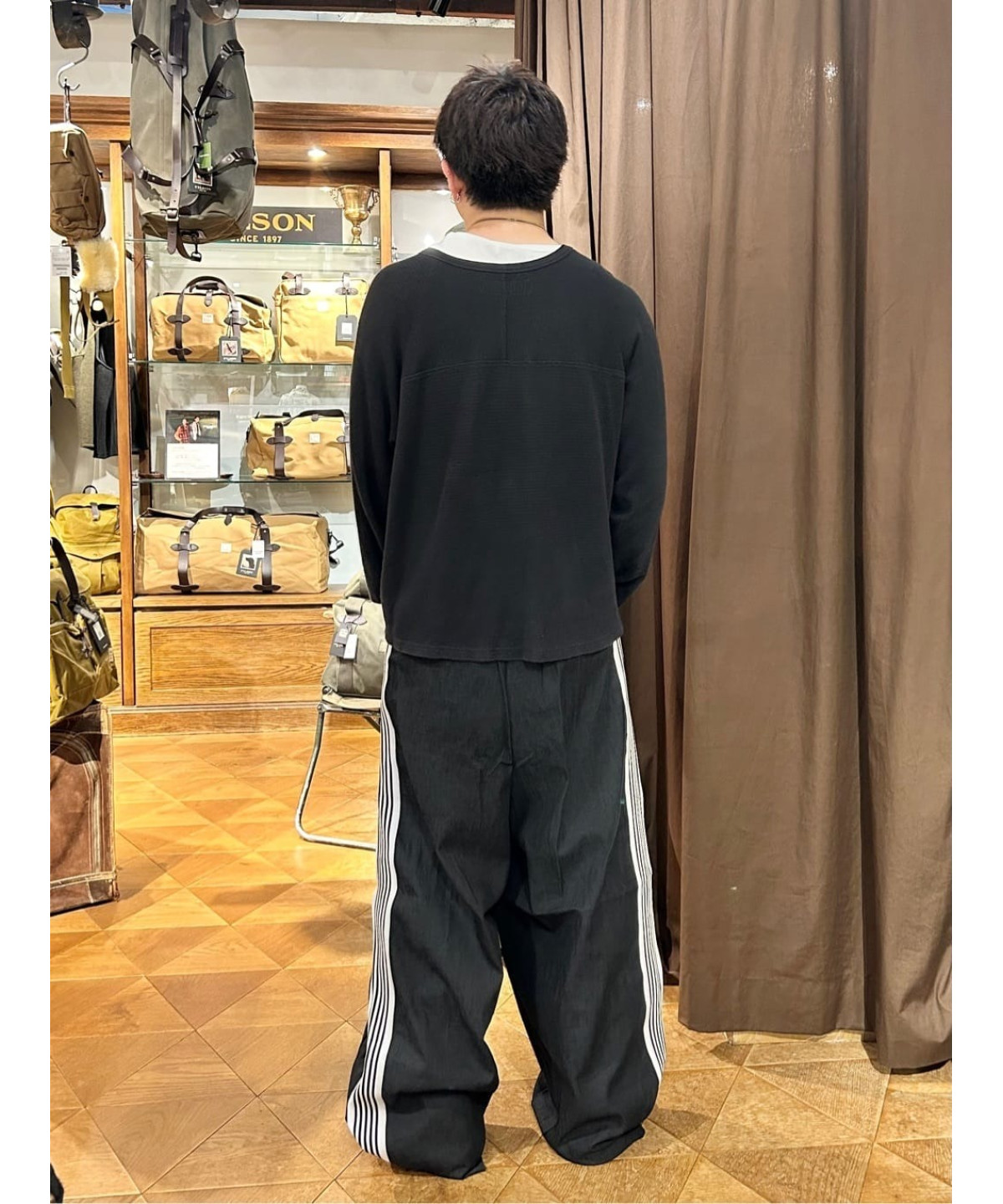 日本別注Needles × FREAK'S STORE H.D. Track Pant 6oz Denim Black