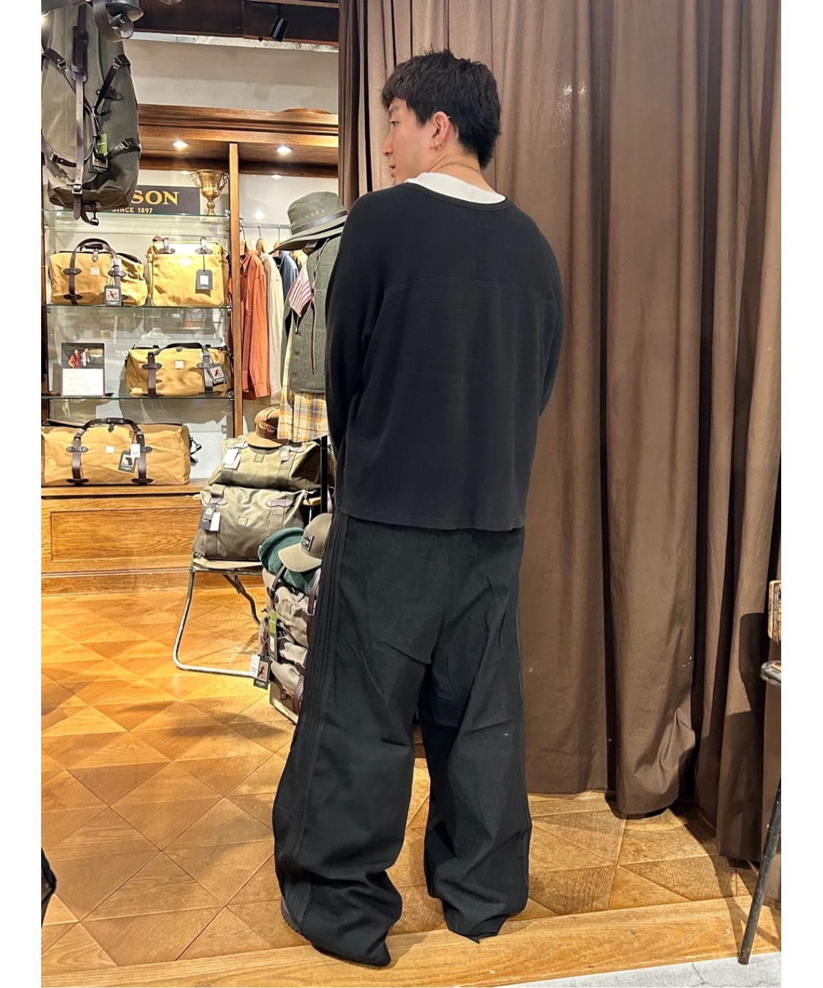 日本別注Needles × FREAK'S STORE H.D. Track Pant 6oz Denim Black