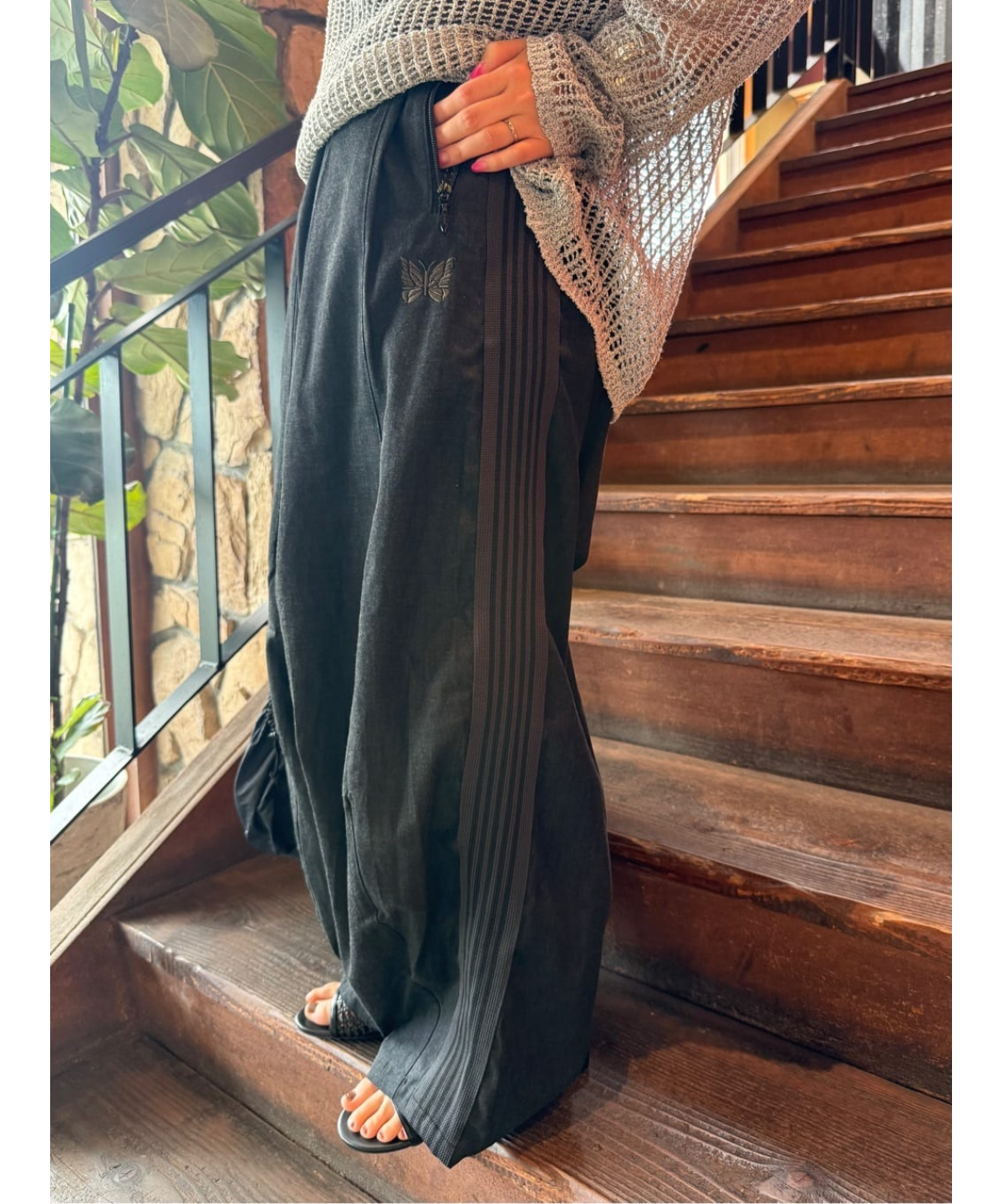 日本別注Needles × FREAK'S STORE H.D. Track Pant 6oz Denim Black