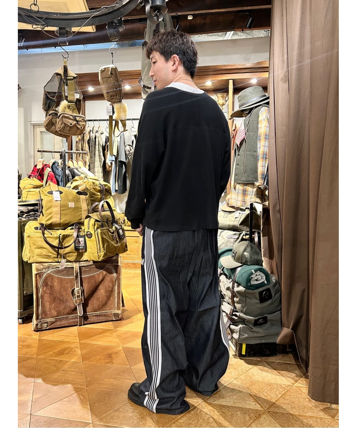 日本別注Needles × FREAK'S STORE H.D. Track Pant 6oz Denim Indigo