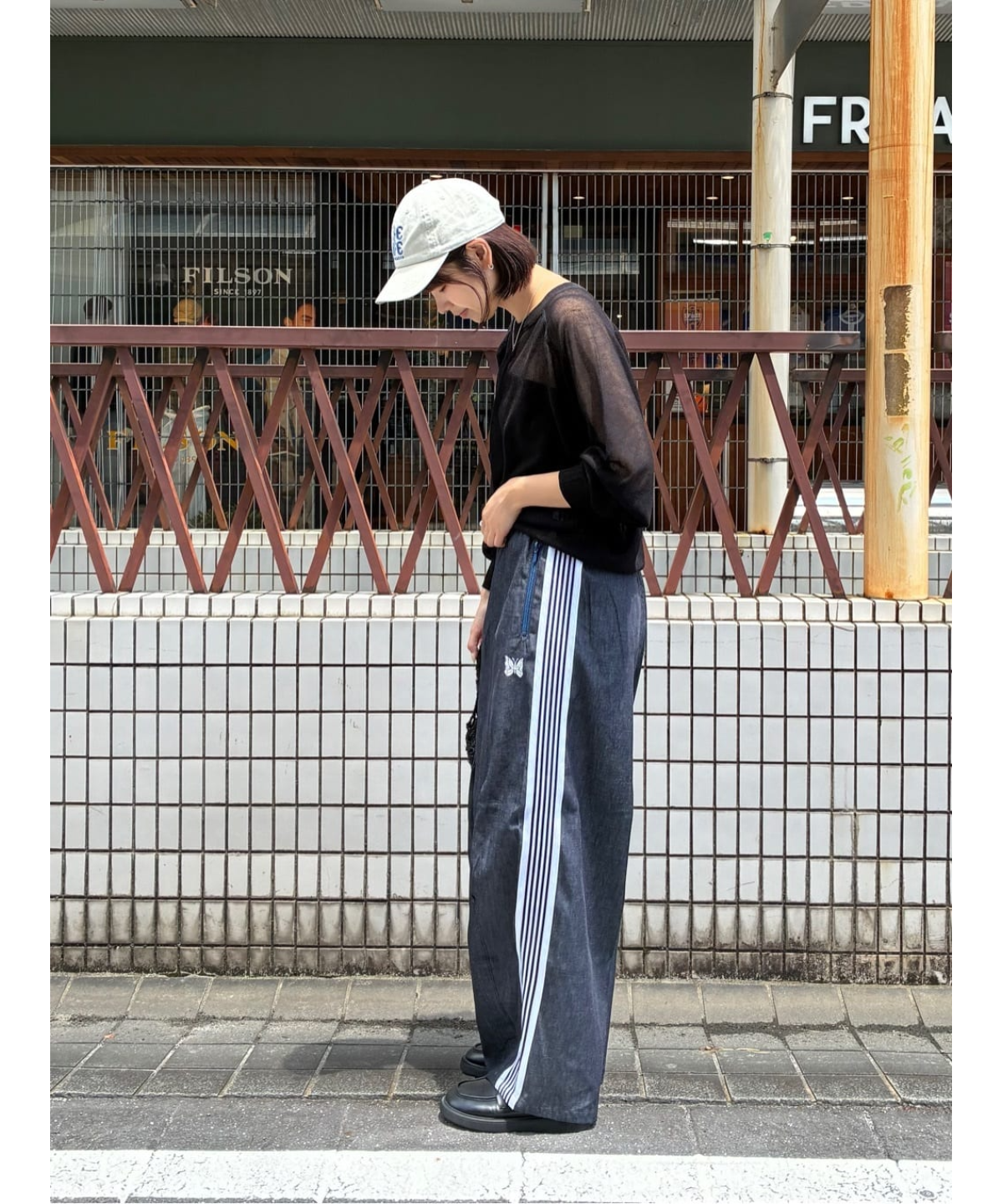 日本別注Needles × FREAK'S STORE H.D. Track Pant 6oz Denim Indigo