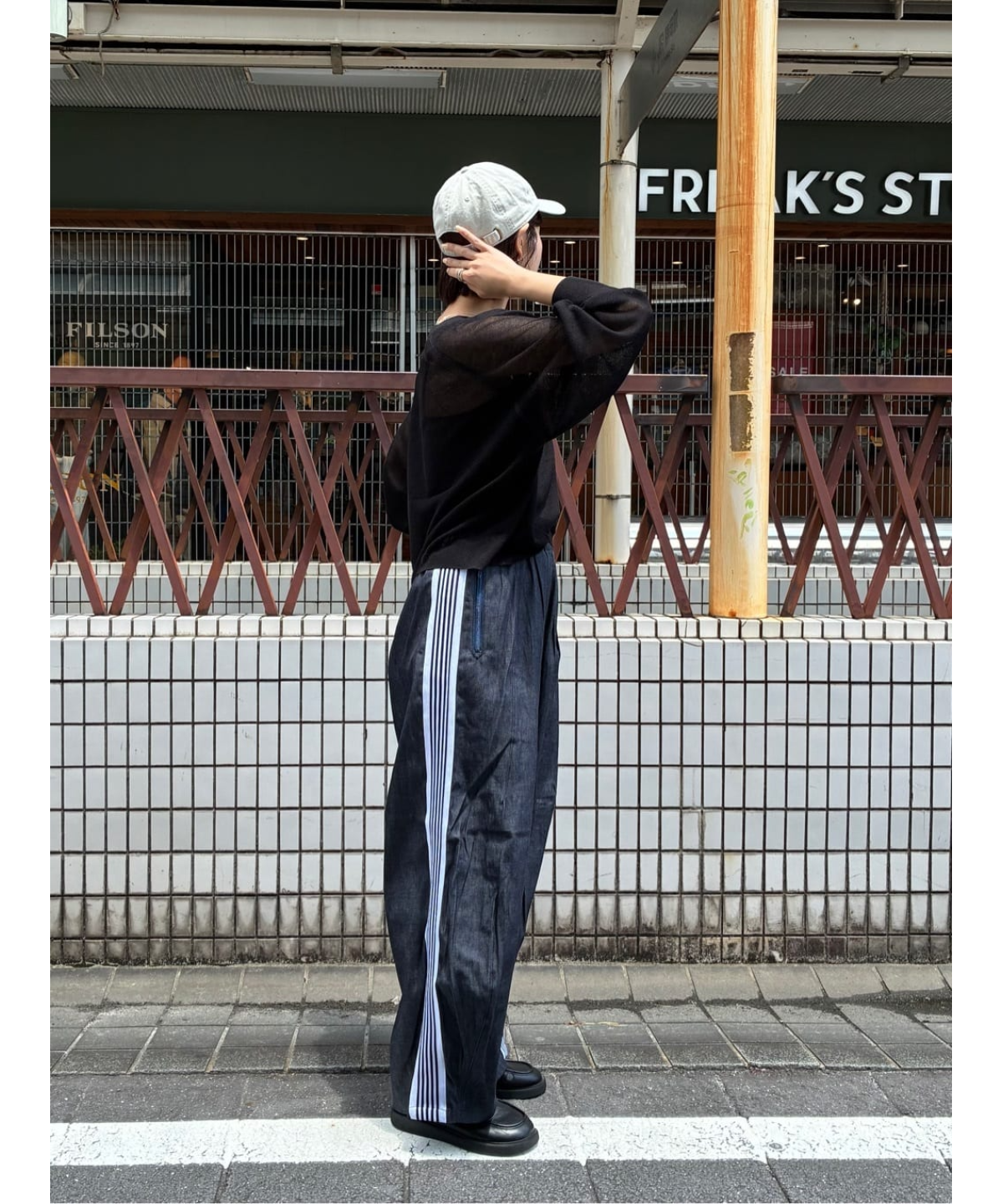 日本別注Needles × FREAK'S STORE H.D. Track Pant 6oz Denim Indigo