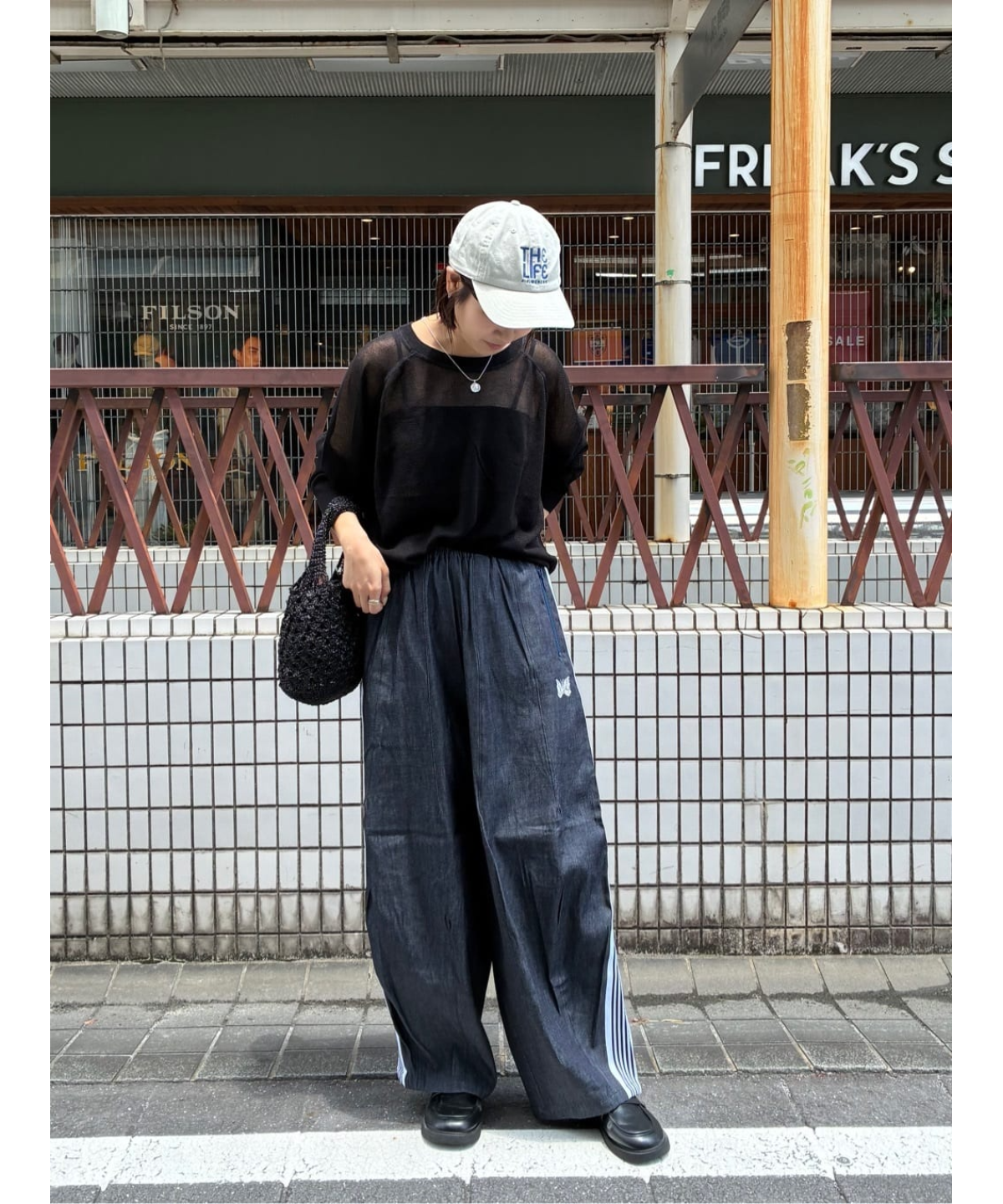 日本別注Needles × FREAK'S STORE H.D. Track Pant 6oz Denim Indigo