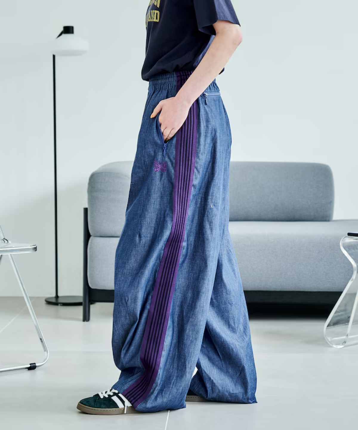 Needles freak's store別注 日本別注Needles × FREAK'S STORE H.D. Track Pant 6oz Denim XS