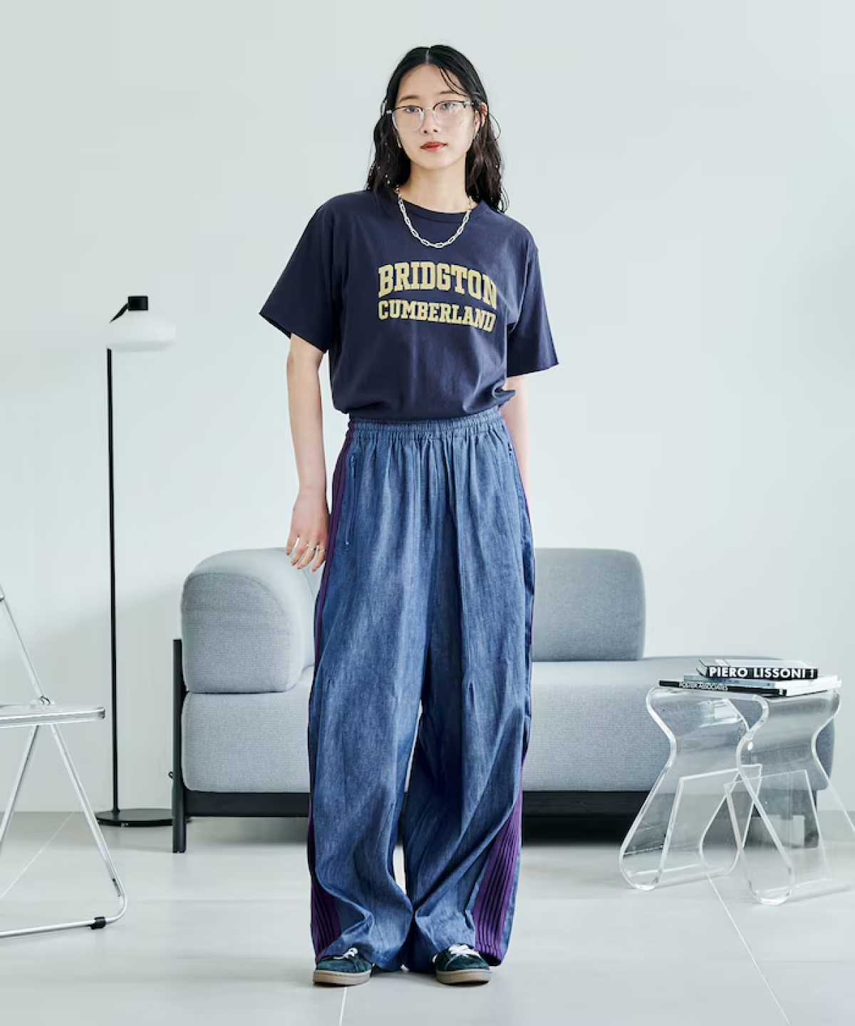 needles FREAK'S STORE 別途 track pants XS 日本別注Needles × FREAK'S STORE H.D. Track Pant 6oz Denim XS