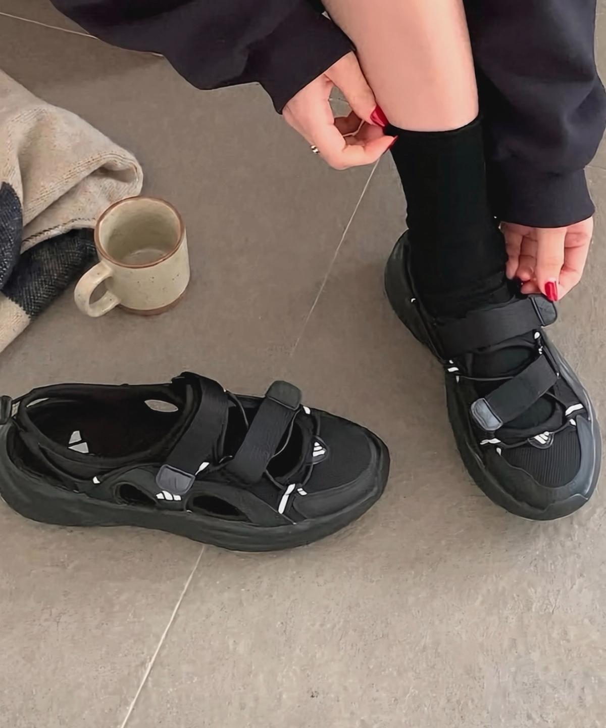 Adidas Ozwave Sandals Black Black JS4582 | Loftygoods
