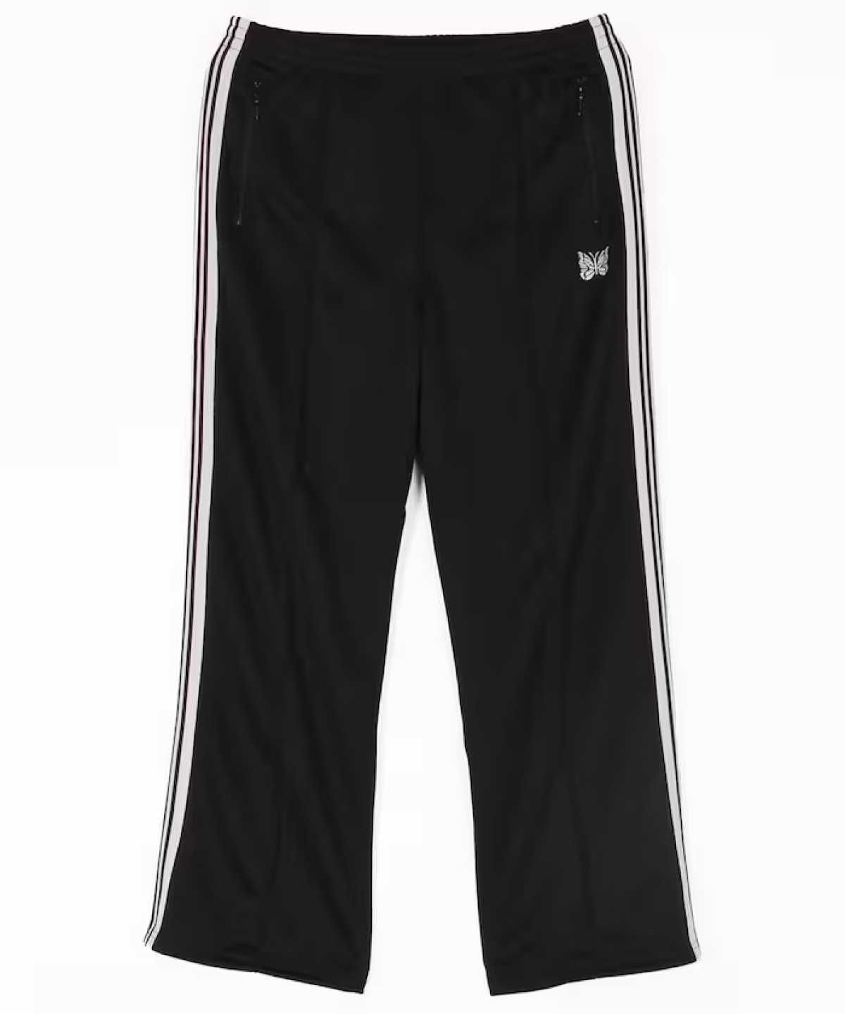 Needles × FREAK'S STORE TRACK PANTS Needles × FREAK'S STORE Track Pant PolySmooth Black White Line